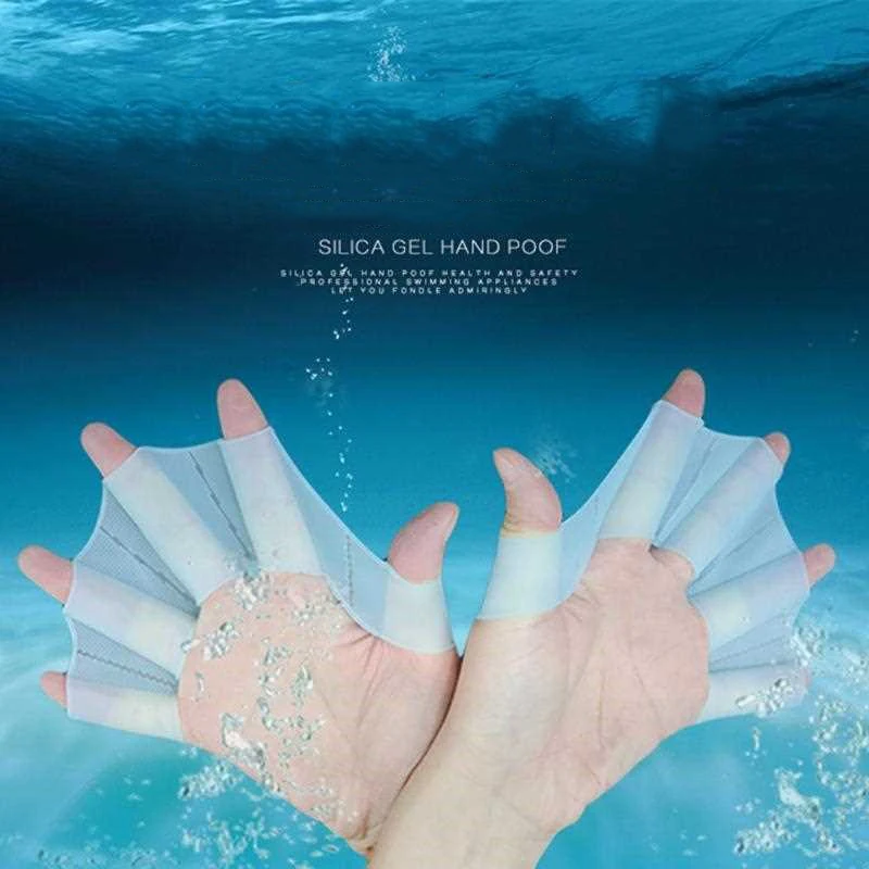 Flippers Swimming - 1Pair Hand Webbed Gloves Pad Flippers