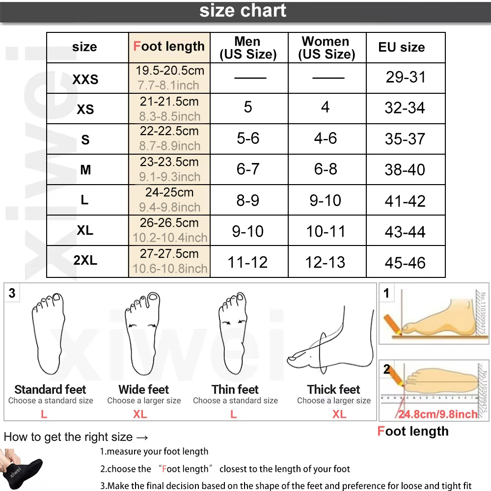 Neoprene Socks 3mm 5mm Wetsuit - đánh giá và giá Flippers Swimming